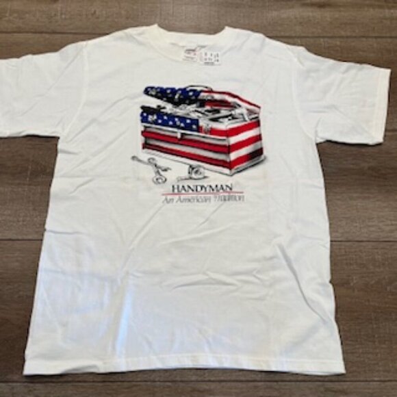 Vintage Handyman An American Tradition‎ White T-shirt Adult Size Medium - Picture 1 of 9